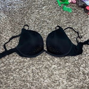 Rhinestoned bra
